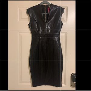 Small Black snake skin knee length dress
